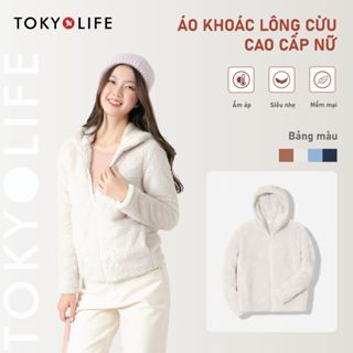   CÓ MŨ- TĂNG 1 SIZE  Áo khoác lông cừu nữ mũ liền TOKYOLIFE 40001958 