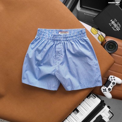 Quần short ngủ nam Heboz cotton 5M, quần đùi ngủ nam co giãn họa tiết nhiều màu - 00002902