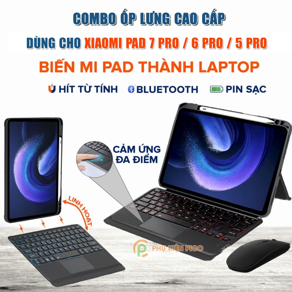 Ốp lưng bao da dùng cho Xiaomi Pad 7 Pro / Pad 7S Pro / Pad 6 Pro / 6S Pro / Mi Pad 5 / Mipad 5 Pro 