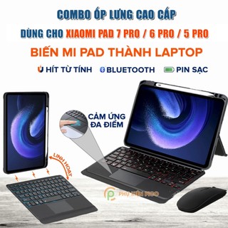  Ốp lưng bao da dùng cho Xiaomi Pad 7 Pro   Pad 7S Pro   Pad 6 Pro   6S Pro   Mi Pad 5   Mipad 5 Pro kèm bàn phím chuột 