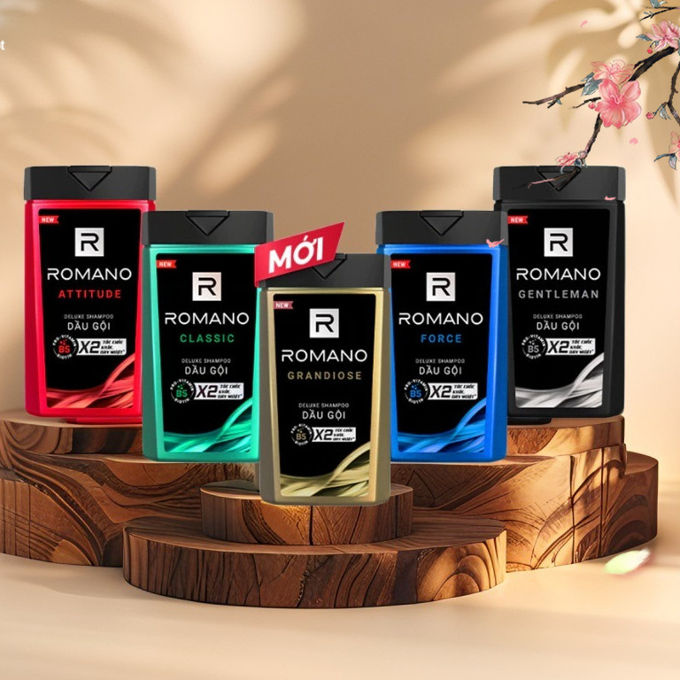 Dầu gội Romano 180g/Chai dành cho nam giới lịch lãm sang trọng quý phái