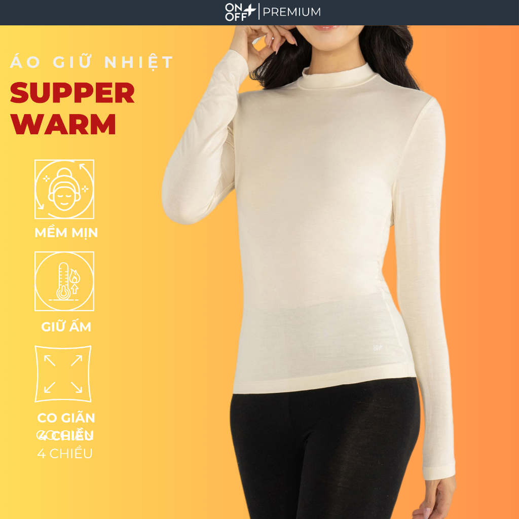 Áo giữ nhiệt nữ SUPPER WARM mềm ấm giữ nhiệt ONOFF 16IT24W006