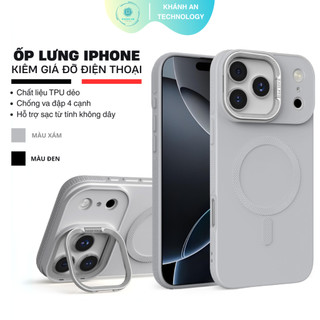  Ốp Lưng Iphone Từ Tính Kiêm Giá Đỡ Điện Thoại Iphone 17 16 15 14 13 12 11 Pro Max - Chất liệu TPU - Khánh An Technology 
