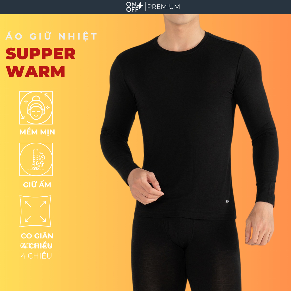 Áo giữ nhiệt nam SUPPER WARM mềm mà ấm co giãn linh hoạt - 18IT25W002