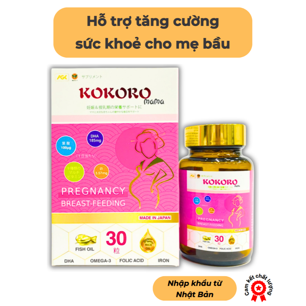 Kokoro Mama - Hỗ trợ tăng cường sức khoẻ cho mẹ bầu