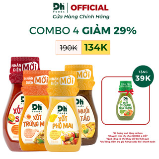  Combo 4 Sốt chấm Phô Mai Trứng Muối Xốt Thái Sả Tắc Xốt Muối Tiêu Tắc 