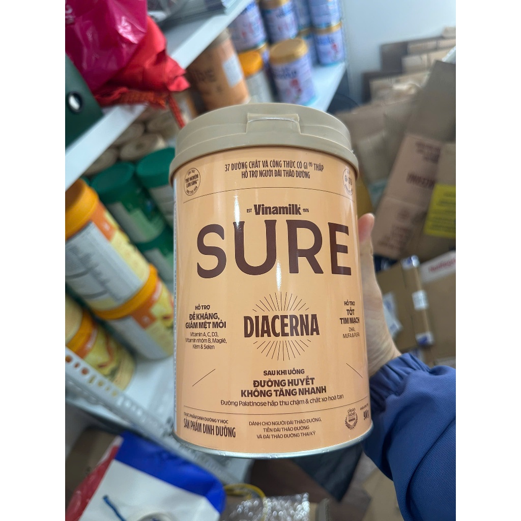 sữa bột Sure diecerna 900g date mới 2028