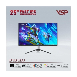 LCD VSP 25'' IP2518S4 Black Chính hãng (FHD/Fast IPS/180Hz/1ms) + Tặng Combo FD-iK7300