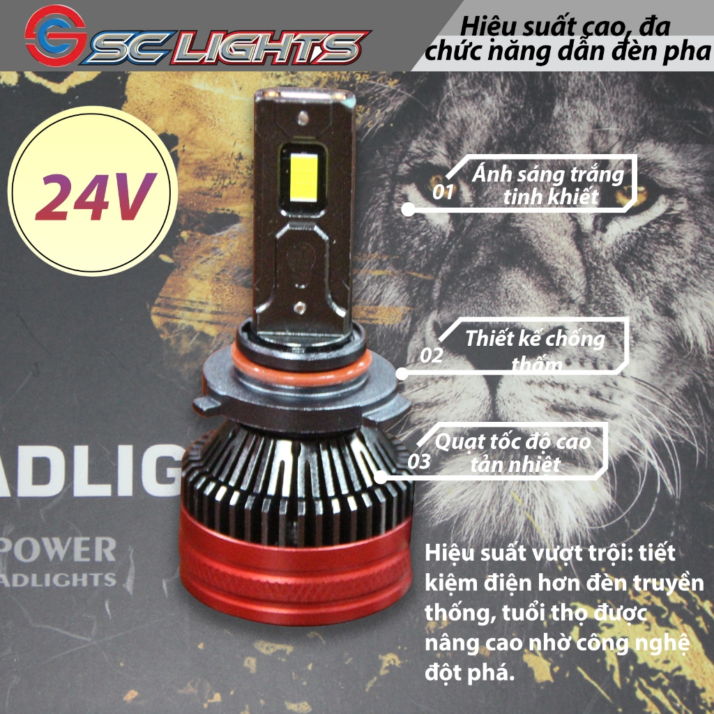 Đèn LED P80 công suất cao 80W đủ chân H4, H7, H11, 9005, 9006... mới nhất năm 2024 (giá 1 bóng)