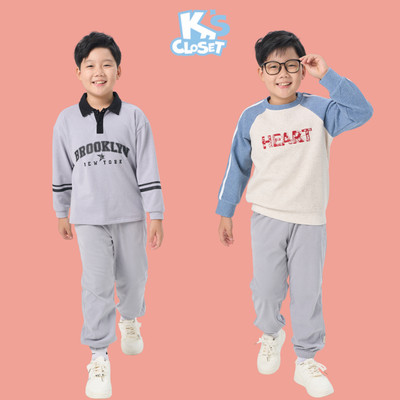 Quần Jogger K'S CLOSET Chất Liệu Nỉ Nhung Tăm Dáng Bo Chun Gấu Cho Bé Trai Và Bé Gái (2-14 tuổi) từ 10kg-56kg E015FIF