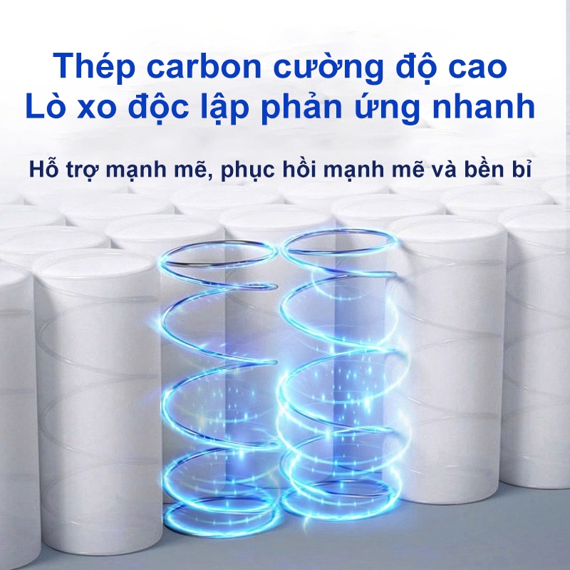 REX Nệm Nệm Lò Xo Nệm Lò Xo topper cao cấp mềm mại êm ái cao có chun bo góc đủ ệm dày dặn Chất liệu Cotton (Cao 16cm ) | BigBuy360 - bigbuy360.vn