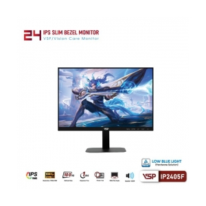 LCD VSP 24'' IP2405F Black Chính hãng (IPS- VGA, HDMI, 1920x1080, 100Hz, 3 cạnh viền mỏng, Kèm cáp H