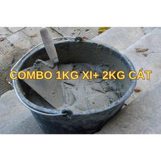 Combo (1kg xi măng đen + 2kg cát) nguyên liệu xây dựng sửa chữa nhà tiện dụng (Giao Hỏa Tốc HCM)