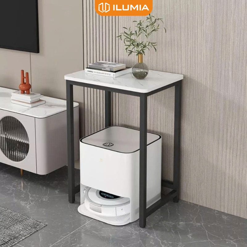 Kệ đa năng khung sắt mặt gỗ giả màu vân đá thương hiệu ILUMIA - GM120