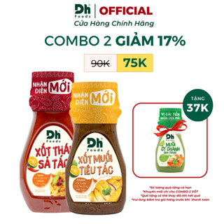  Combo Xốt Muối Tiêu Tắc 120gr và Xốt Thái Sả Tắc 200g Dh Foods - Sốt Thái Trộn Chân Gà Nước Chấm Hải Sản Thịt Nướng 