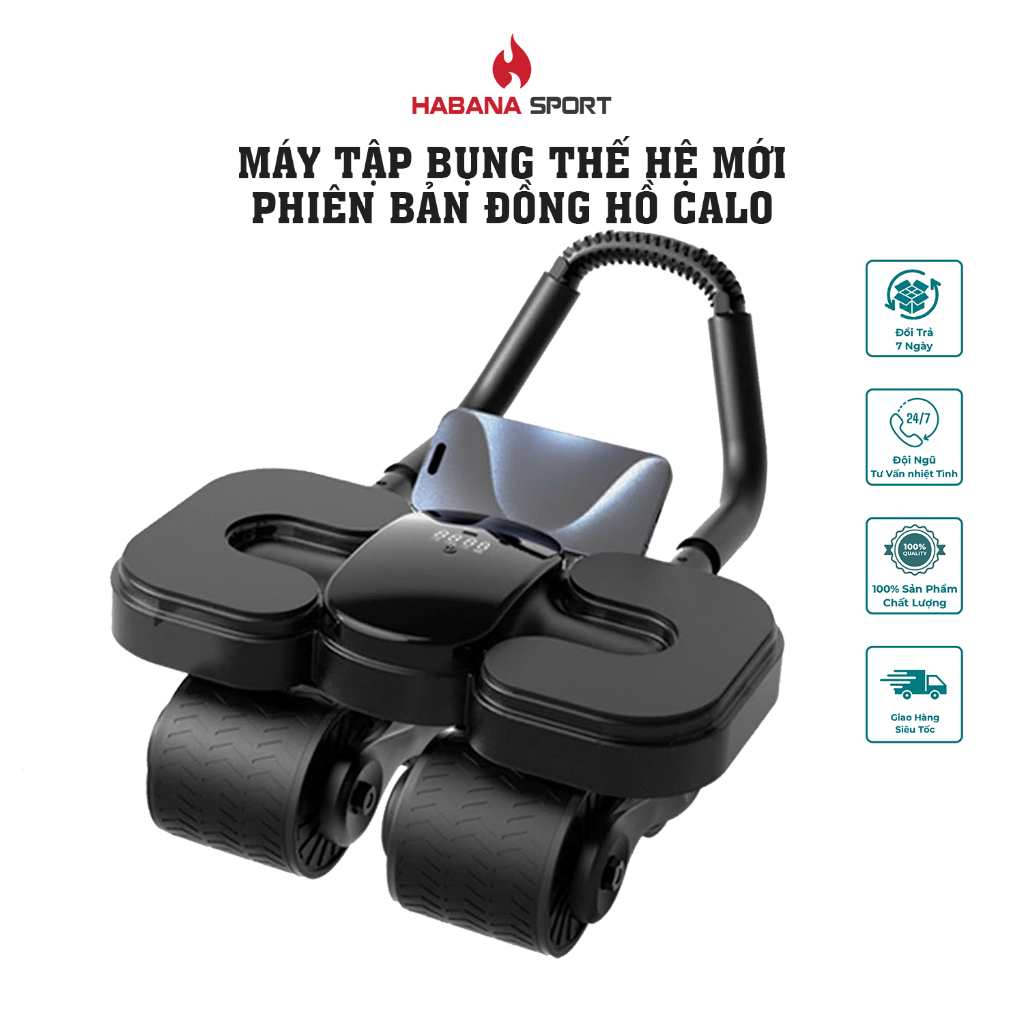 Máy Tập Bụng Thông Minh Habana Sport có màn hình LCD tính Calo, đếm lượt