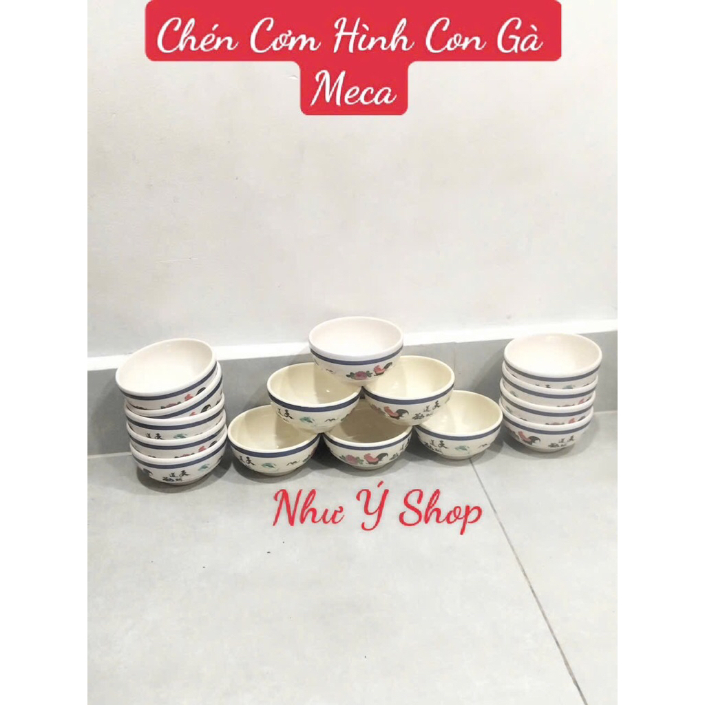 Chén Cơm , Tô cơm Meca hình con gà truyền thống, Tô Chén Meca bền đẹp, dùng cho gia đình/quán awnk