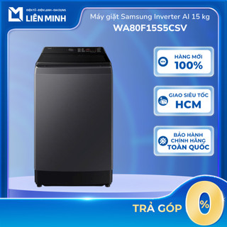  WA80F15S5CSV 15kg | Máy Giặt SamSung Bespoke AI Cửa Trên Xám - Bảo Hành Chính Hãng,Giao Hàng Toàn Quốc 