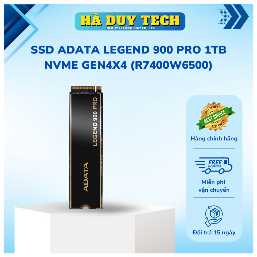 SSD ADATA LEGEND 900 PRO 1TB NVME GEN4x4 (R7400/W6500) - Chính Hãng - BH 36T - Hà Duy Tech