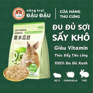 Đu Đủ Sợi Sấy Khô Cho Thỏ, Bọ Ú, Chinchilla, Hamster Niu Chong Thúc Đẩy Tiêu Lông 200g