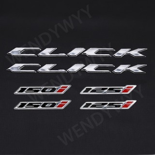 LIUOOP Bộ 2 Miếng Dán Chữ Nổi 3D Trang Trí Xe Mô Tô Honda Click and 125i or 150i