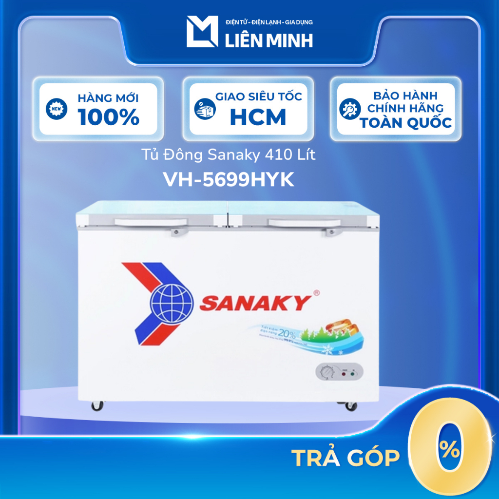 VH-5699HYK  / VH-8699HY - Tủ Đông Sanaky 410 Lít  / 761 Lít - Bảo Hành Chính Hãng