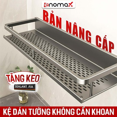 Kệ nhà tắm Enomax dán tường để đồ đa năng, đựng mỹ phẩm, dầu gội... Nhôm hàng không cao cấp. Bảo Hành 10 Năm (Eno 0112)