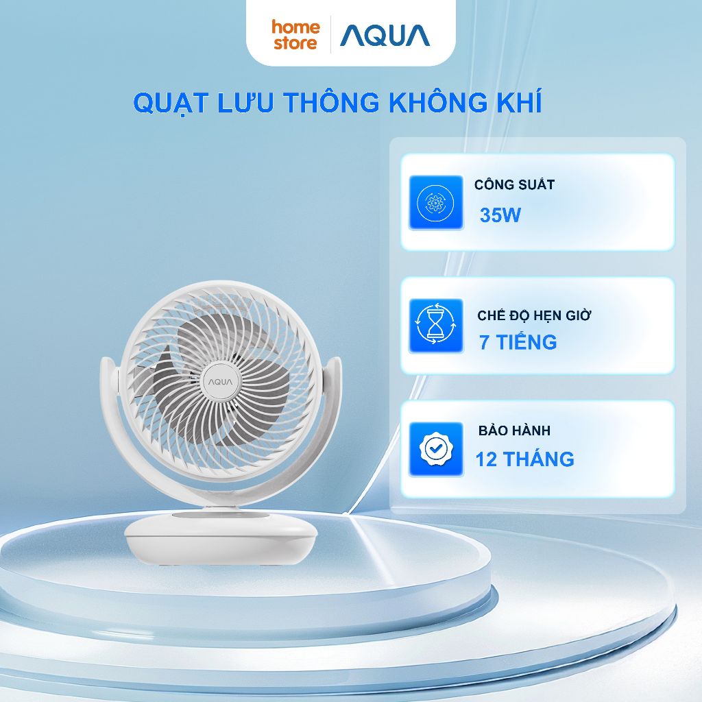 Quạt đứng lưu thông không khí AQUA AQS-FED2001R(W)-VN