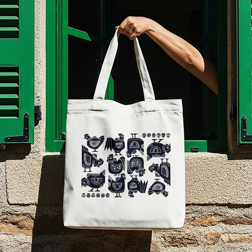 Túi Tote TheOverSize Vietnam | Gà Pattern | BST Động Vật