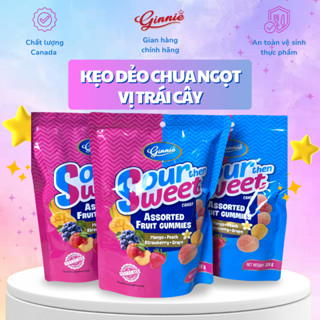  Kẹo Dẻo Chua Ngọt Ginnie Vị Trái Cây Túi To 328g 