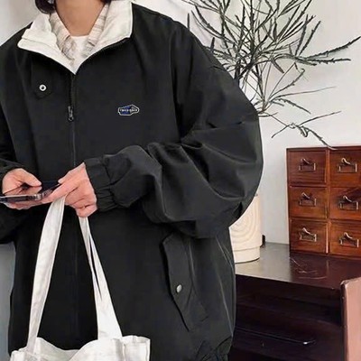 Áo Khoác Gió Dù Cúc Bấm Cổ Áo TAEEDOAED NAD Unisex Form Rộng Nam Nữ Thu Đông 2 lớp Chống Nước Chống Bụi thời trang Hàn Q