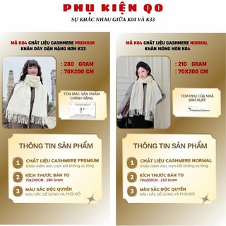 Khăn Quàng Cổ Khổ To Mềm Mịn K33