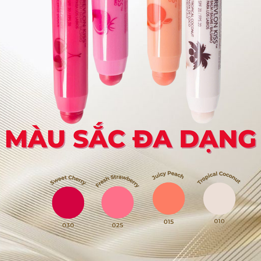 Son Dưỡng Môi Chống Nắng Có Màu Và Không Màu Revlon Kiss Balm 2.6g | BigBuy360 - bigbuy360.vn