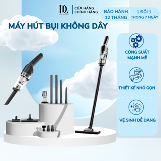  Máy Hút Bụi Cầm Tay Không Dây DELAX Lực Hút 25000PA  Đầy đủ Phụ Kiện,Hút Bụi Giường & Ô Tô MHB03 