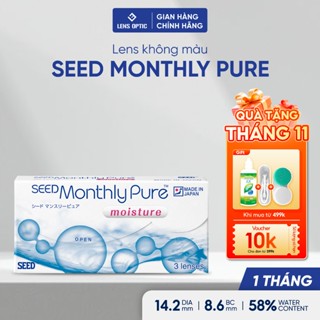  Kính áp tròng 1 tháng SEED Monthly Pure Moisture lens trong suốt không màu có độ cận Lens Optic 