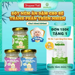 Hạt nêm ăn dặm cho bé Anpaso (H/60g) - Gia vị ăn dặm vị hỗ trợ tăng vị giác giúp bé ăn ngon miệng