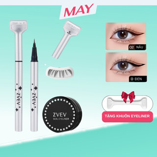  Bút kẻ mi dưới Kẻ mắt eyeliner 3in1 ZVEV  Khuôn in lông mi dưới cho người mới đẹp tự nhiên chống nước lâu trôi 