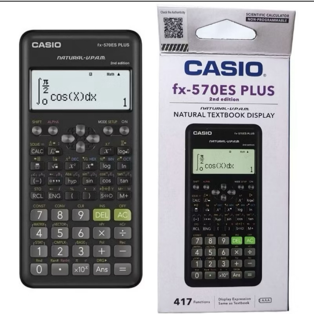 Máy tính cầm tay Casio Fx-570es Plus 2nd edition Thái Lan, máy tính học sinh 570es plus thái lan hàn