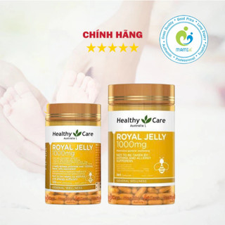  Sữa Ong Chúa  365v  chống lão hóa làm đẹp da cho người lớn từ 18 tuổi Healthy Care Royal Jelly 1000mg Úc 