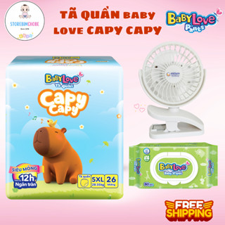  Bỉm Tã quần Baby Love Capy - Bỉm quần thiết kế chữ T chống tràn khô thoáng đủ size cho bé từ 6kg đến 35kg 