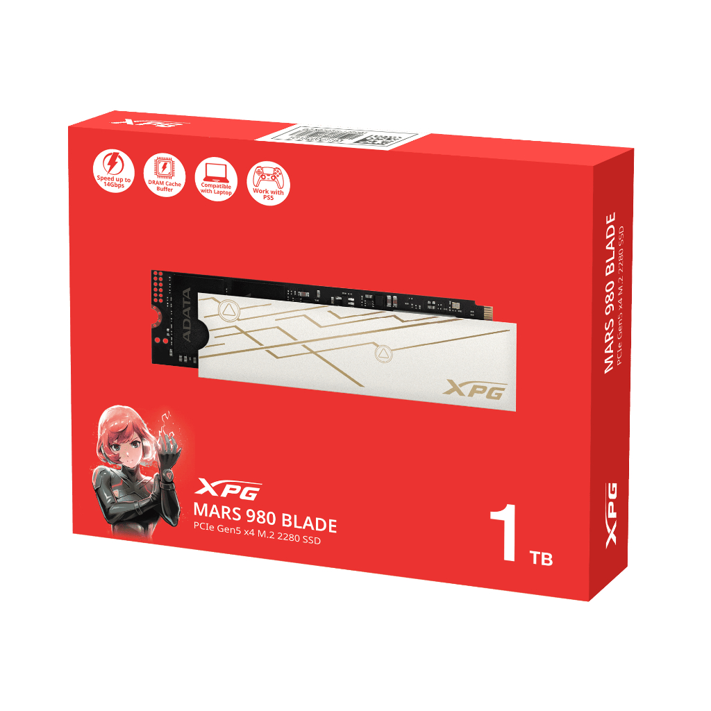 [SSD Gen5] Ổ cứng SSD Adata Mars 980 Blade 1TB M.2 2280 PCIe Gen5 x4 NVMe