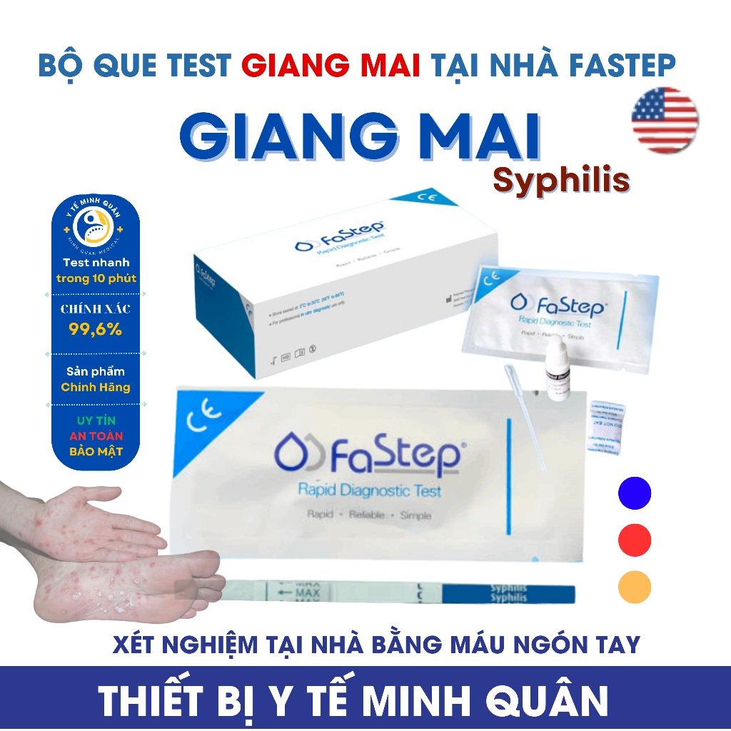 [ Hỏa tốc ] - Bộ que test xét nghiệm nhanh GIANG MAI tại nhà  - Chính hãng Fastep từ USA