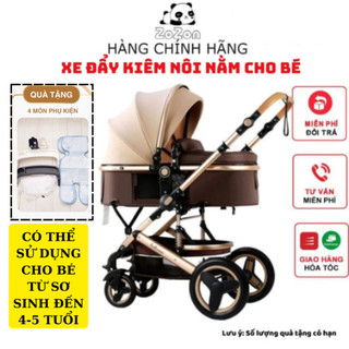 Xe Đẩy Kiêm Nôi Ru Cho Bé Beleco Hàng Chính Hãng Bảo Hành 6 Tháng có gấp gọn, mái che và xoay chiều