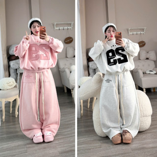  Sét bộ quần áo nỉ bông tàu L1 thêu 29 unisex thêu đáp nổi - có lẻ áo lẻ quần  lót nỉ bông ấm  phong cách trẻ trung 