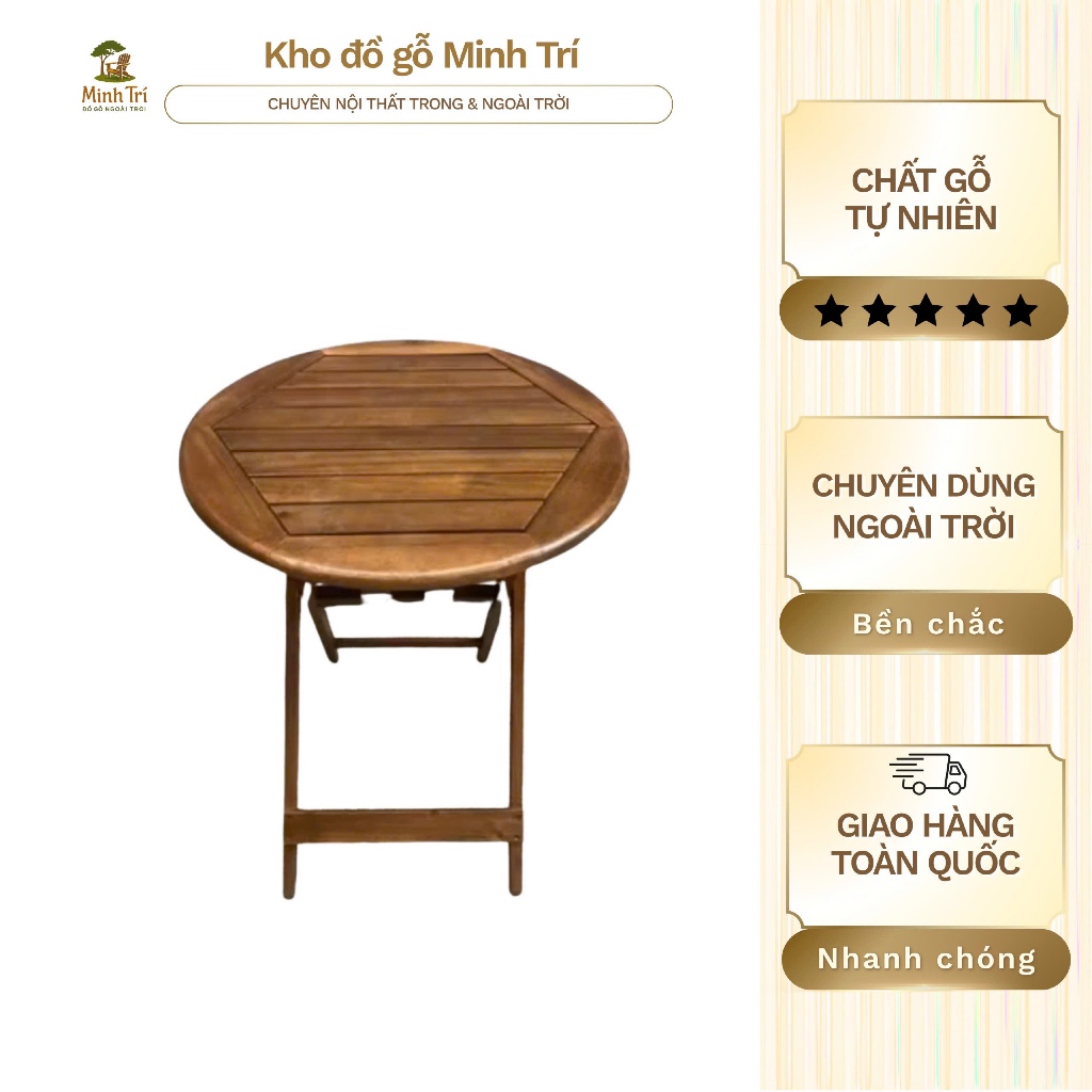 Bàn Gỗ Tròn Gấp Gọn Cao Cấp,  bàn gia đình, bàn nhà hàng Thiết Kế Tiện Lợi, Sang Trọng, Chắc Chắn
