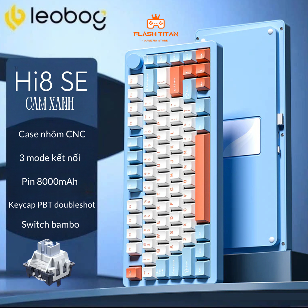 Bàn phím cơ không dây Leobog Hi8 SE - Vỏ nhôm CNC - Hỗ trợ 3 mode kết nối - LED RGB mạch xuôi -  Có app | BigBuy360 - bigbuy360.vn