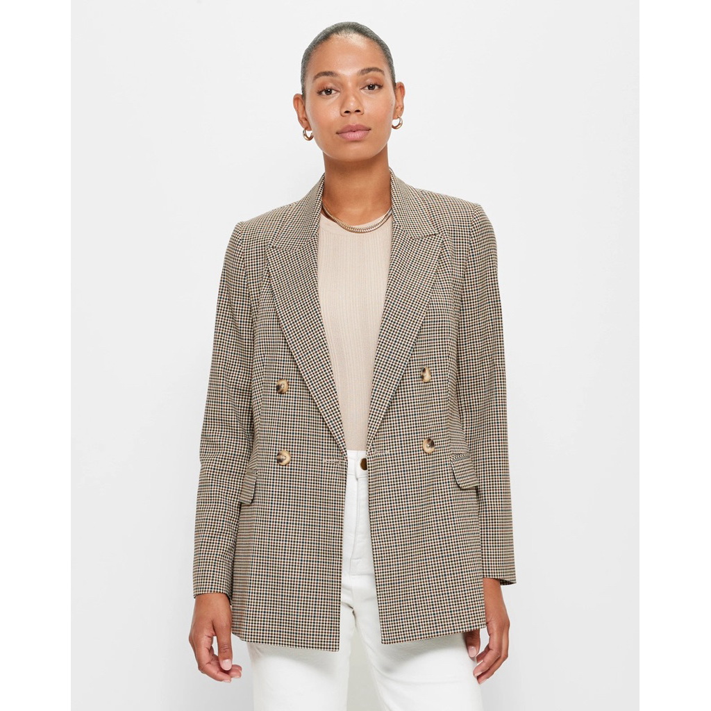 Áo vest blazer nữ kẻ VNXK Preview Size 10 US