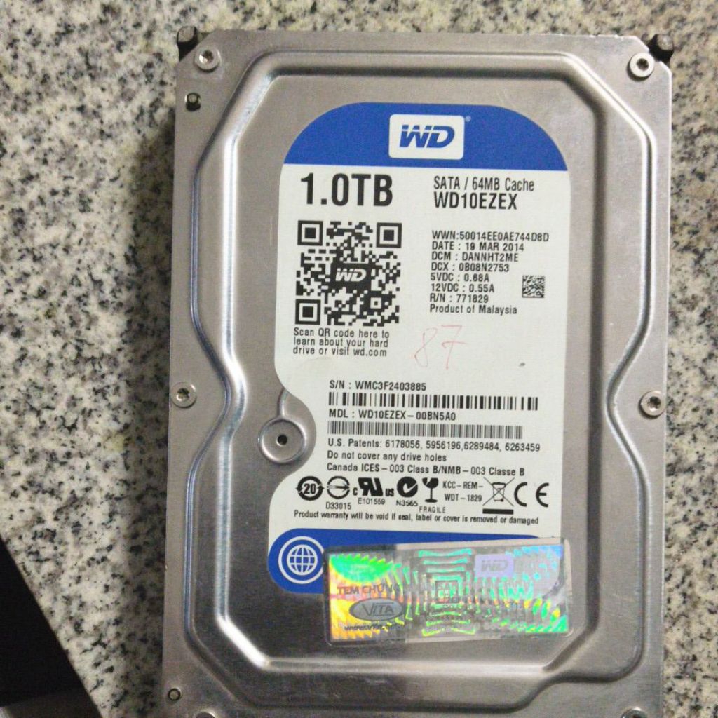 Ổ cứng HDD 1Tb cũ