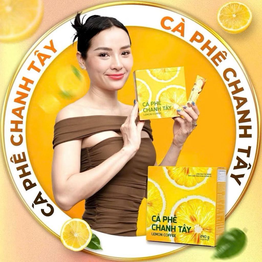 Cà Phê Hoà Tan Vị Chanh Tây Lemon Coffee Chính Hãng Hộp 15 Gói