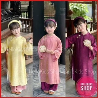  Áo Dài Cách Tân Mẹ Bé 4 Tà Chất Liệu Tơ Ánh Cao Cấp Mặc Tết 